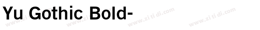 Yu Gothic Bold字体转换